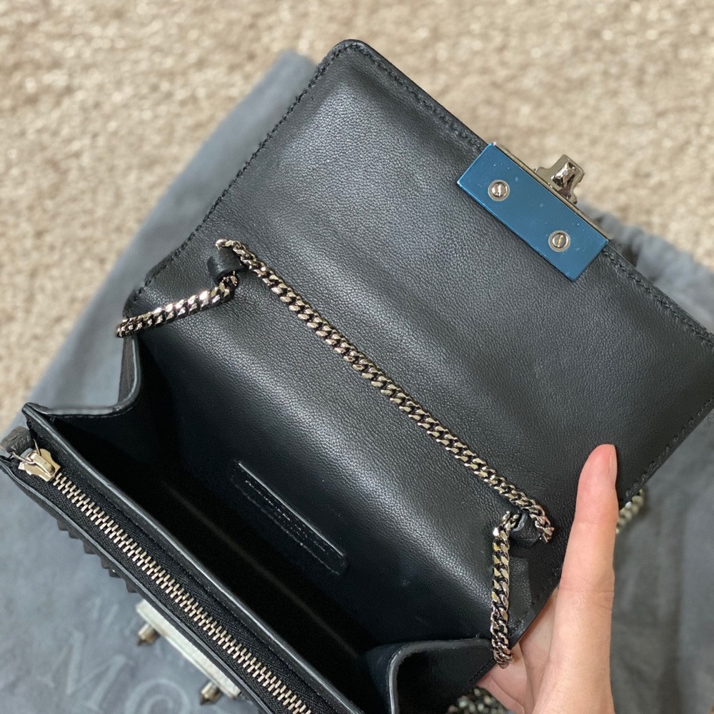 Alexander McQueen Black Clutch with Chain